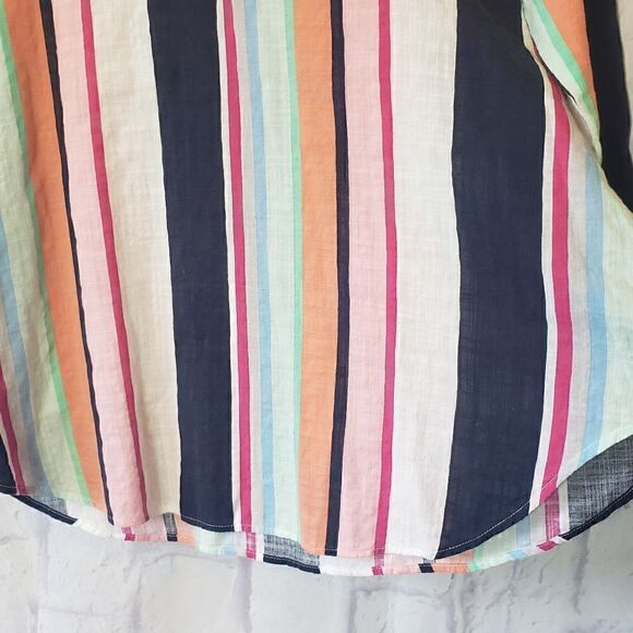 VAN HEUSEN Striped Lightweight V-neck Top - Picture 2 of 8